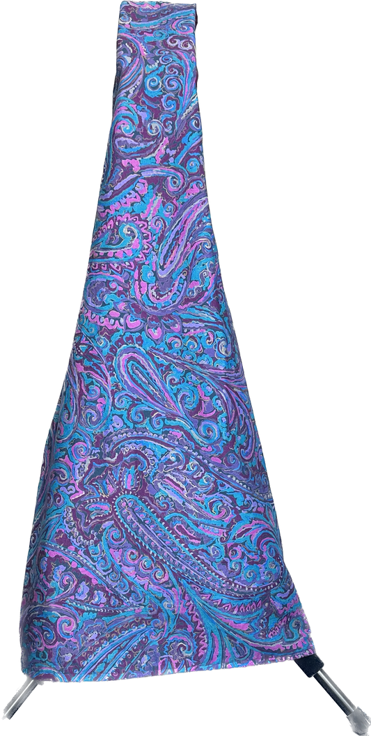 Purple Blue Silver Paisley Guitar Cover